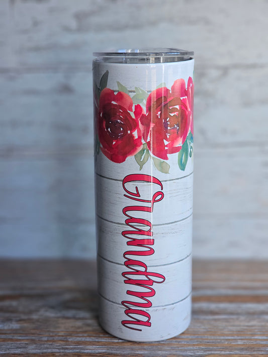 Grandma Floral - 20 oz Stainless Steel Tumbler