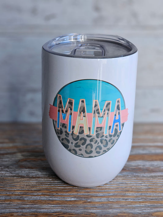 MAMA - Wine Metal Wine Tumbler with Plastic Lid