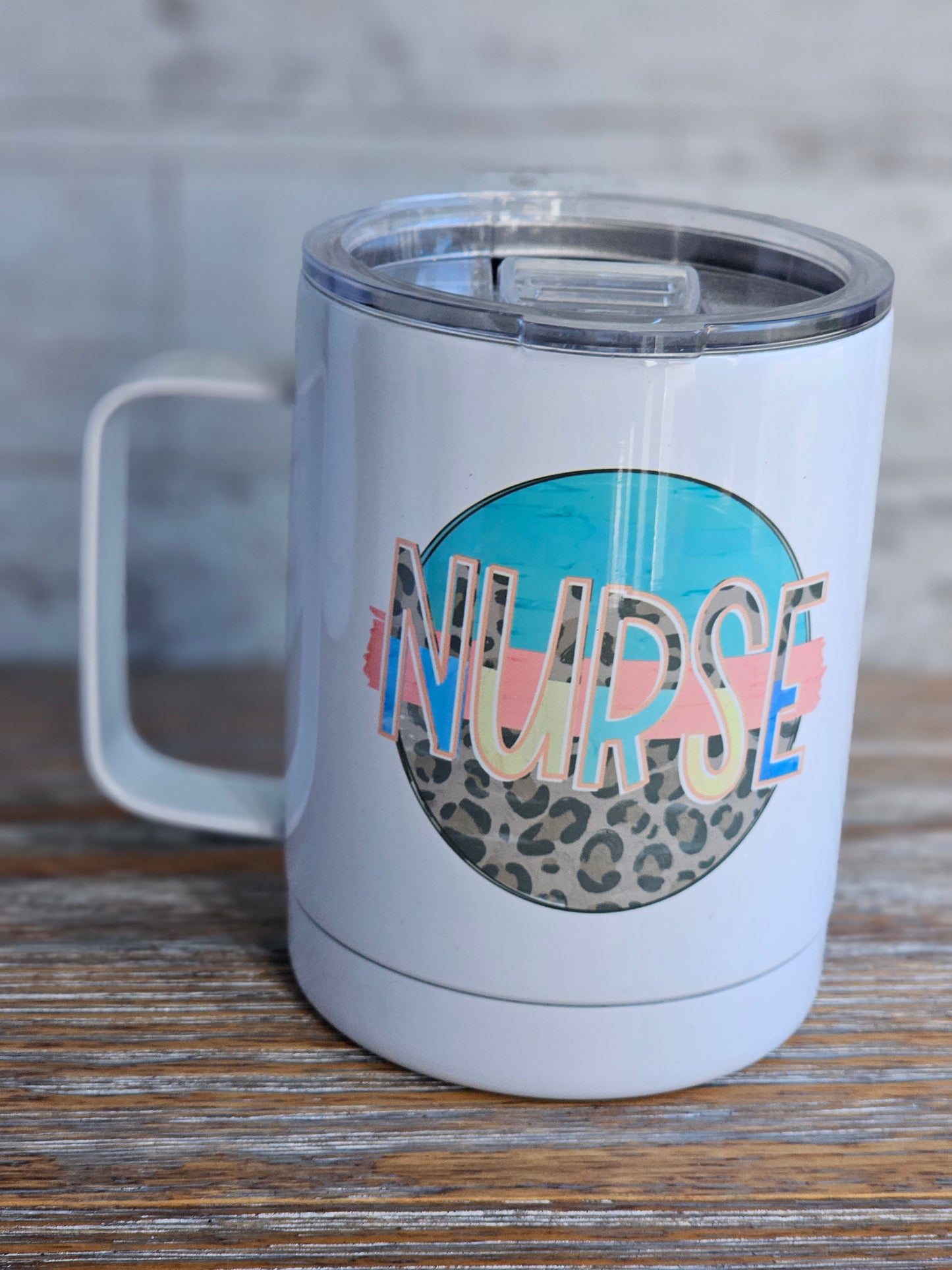 Nurse - Metal Mug with Plastic Lid