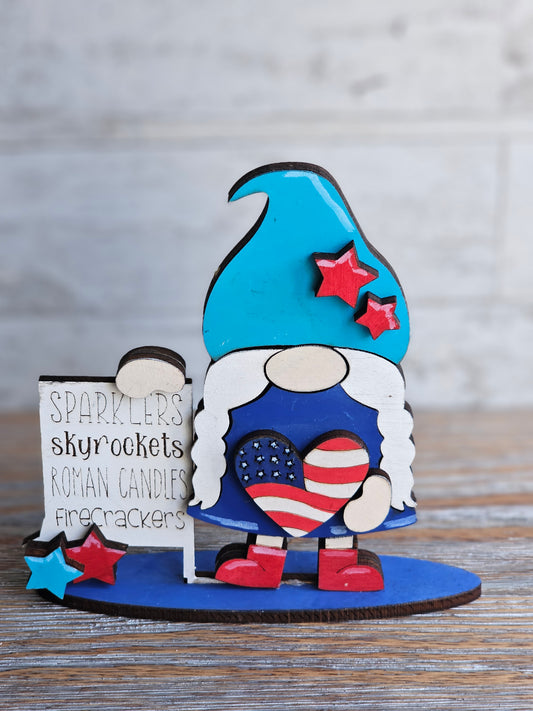 USA Heart Gnome - READY TO SHIP