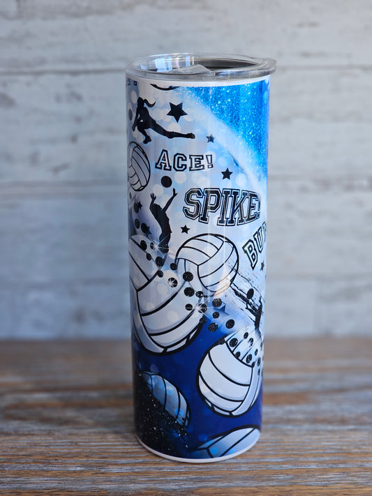 Blue Volleyball - 20 oz Stainless Steel Tumbler