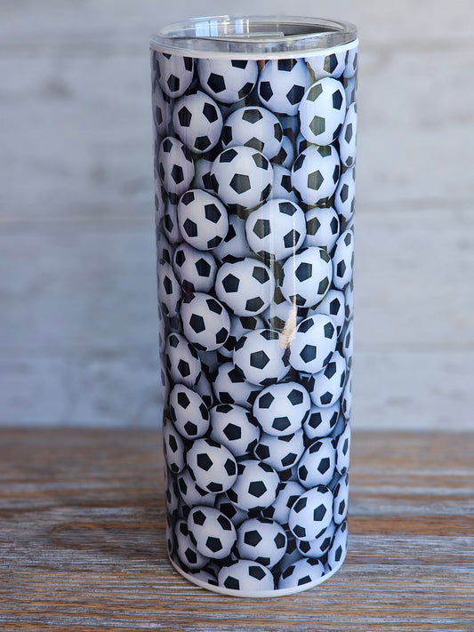 Soccer Balls - 20 oz Stainless Steel Tumbler