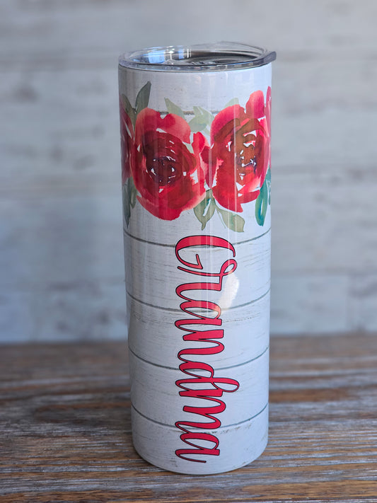 Grandma Floral - 20 oz Stainless Steel Tumbler
