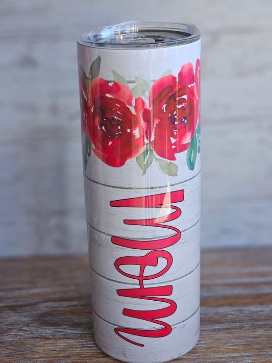 Mom Floral - 20 oz Stainless Steel Tumbler