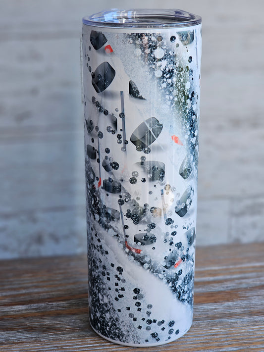 Hockey Swirl - 20 oz Stainless Steel Tumbler