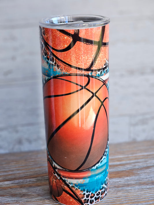 Basketball Leopard - 20 oz Stainless Steel Tumbler
