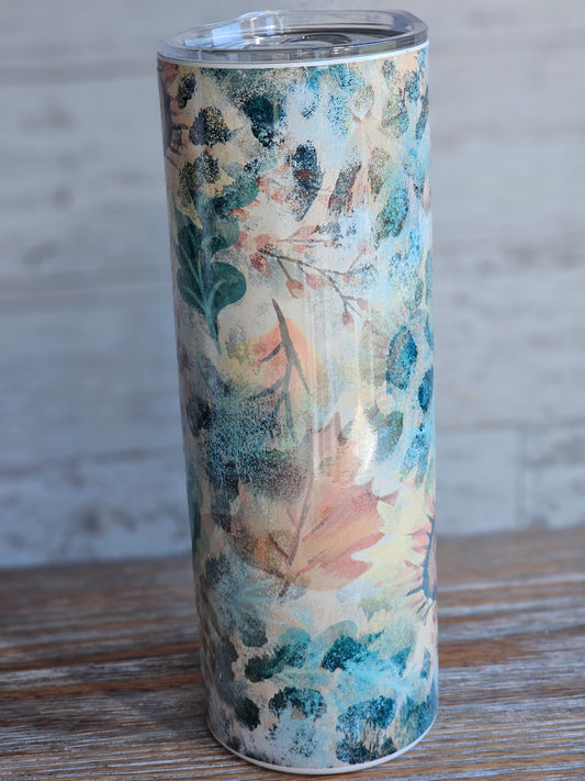 Sunflower Leopard - 20 oz Stainless Steel Tumbler
