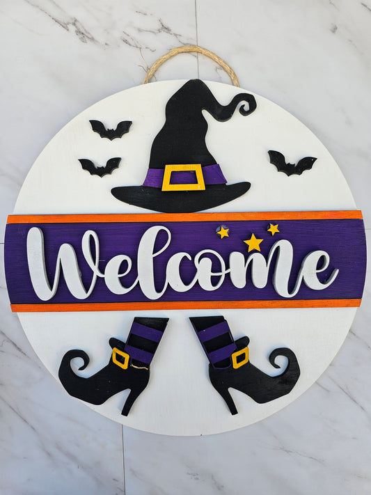 Welcome Witch - Wood Door Sign - READY TO SHIP