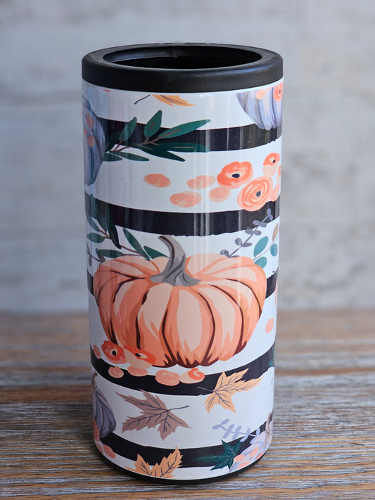 Pumpkin Stripe - Skinny Can Cooler