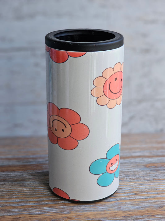 Smiling Flowers - Skinny Can Cooler
