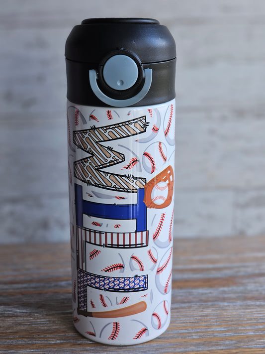 Baseball - WILL - Personalized Water Bottle - READY TO SHIP