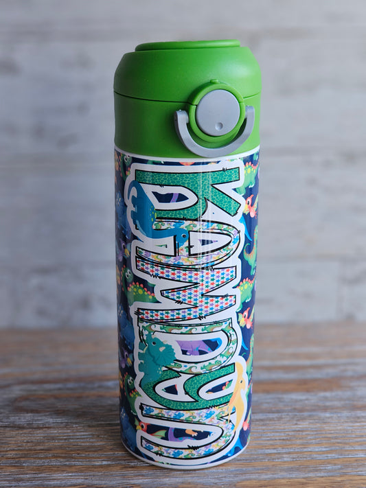 Dinos - Kamdyn - Personalized Water Bottle - READY TO SHIP