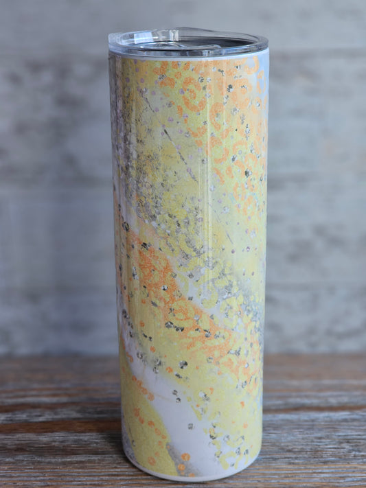 Yellow Swirl - 20 oz Stainless Steel Tumbler