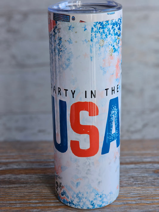 Party in the USA - 20 oz Stainless Steel Tumbler