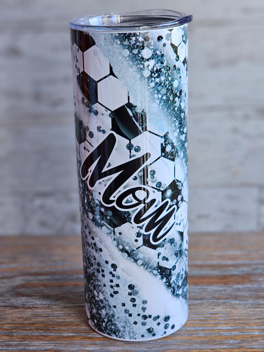 Soccer Mom Swirl - 20 oz Stainless Steel Tumbler
