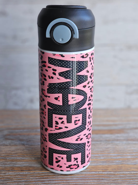 Pink Leopard - MAEVE - Personalized Water Bottle - READY TO SHIP