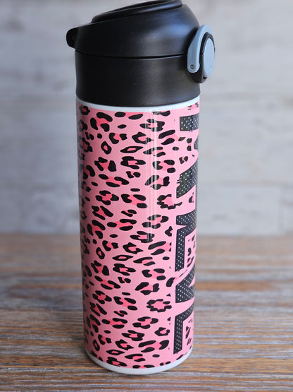 Pink Leopard - MAEVE - Personalized Water Bottle - READY TO SHIP
