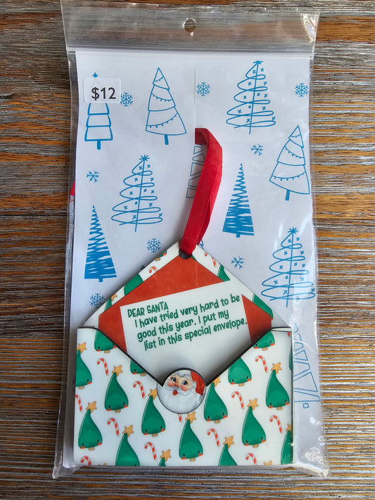Envelope for Santa Ornament - READY TO SHIP