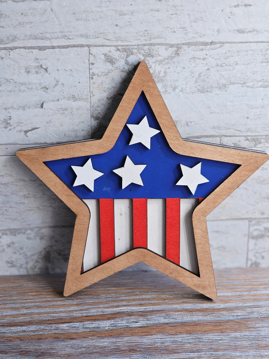 Red White and Blue Star - READY TO SHIP