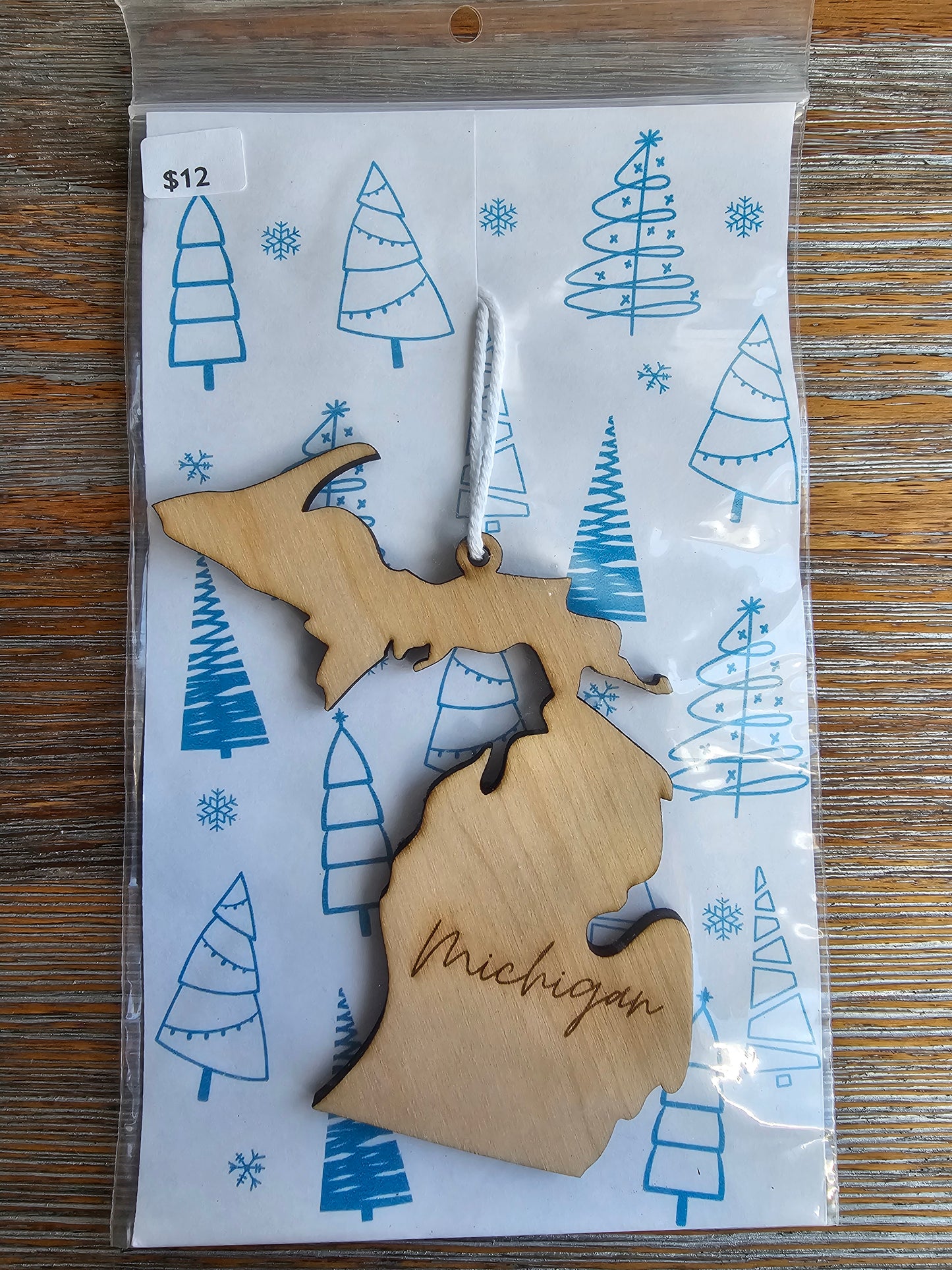Michigan Wood Ornament - READY TO SHIP
