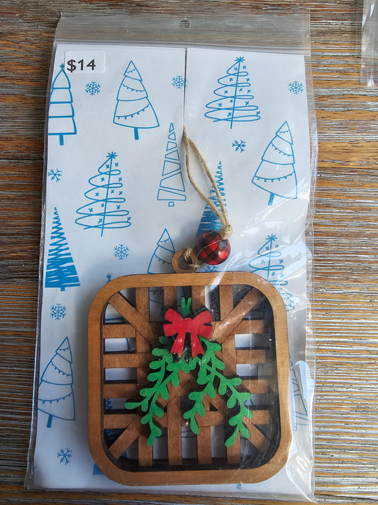 Farmhouse Greenery Wood Ornament - READY TO SHIP