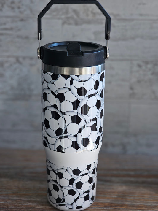 30 oz Water Bottle - Soccer - READY TO SHIP