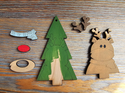 DIY Ornament Kit - Reindeer Christmas Tree Ornament