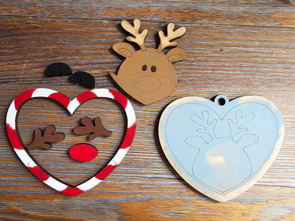DIY Ornament Kit - Reindeer Heart Ornament