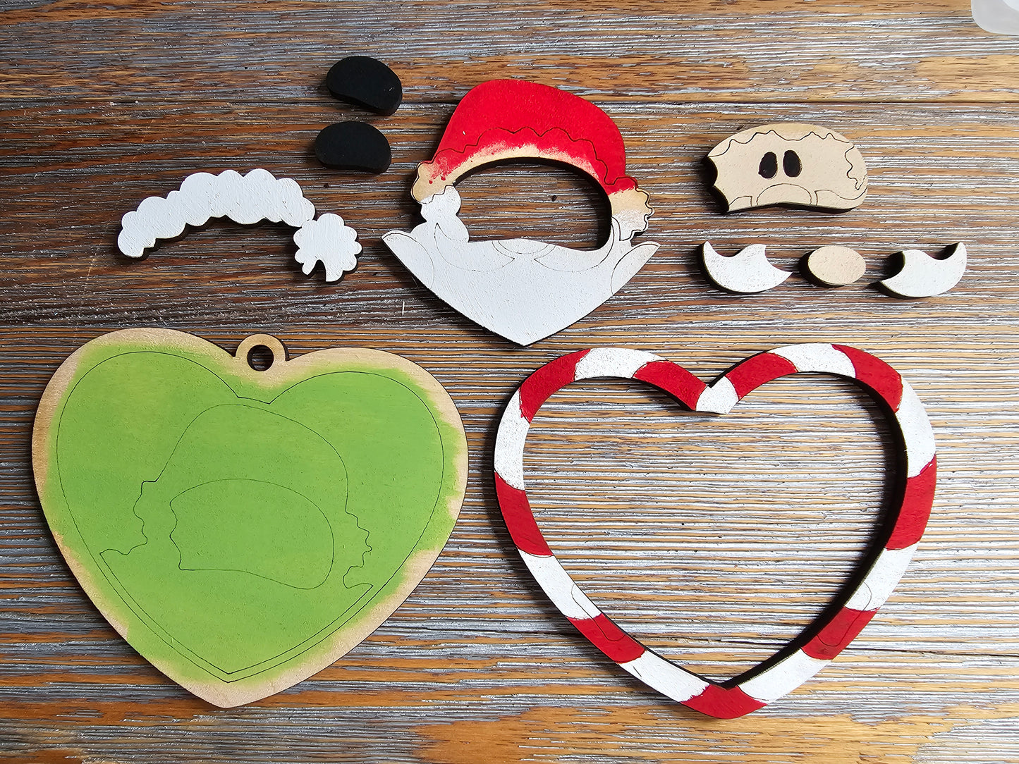 DIY Ornament Kit - Santa Heart Ornament