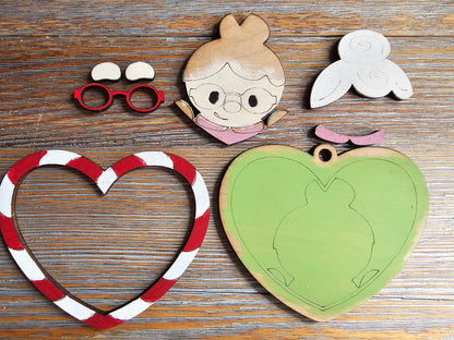 DIY Ornament Kit - Mrs. Claus Heart Ornament