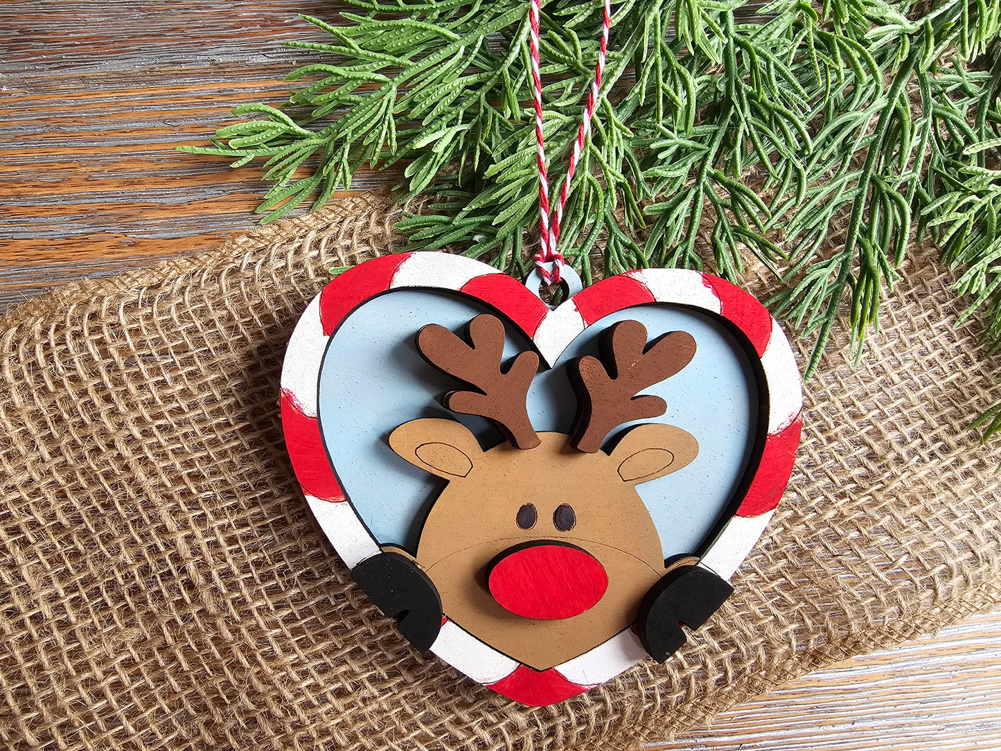 DIY Ornament Kit - Reindeer Heart Ornament