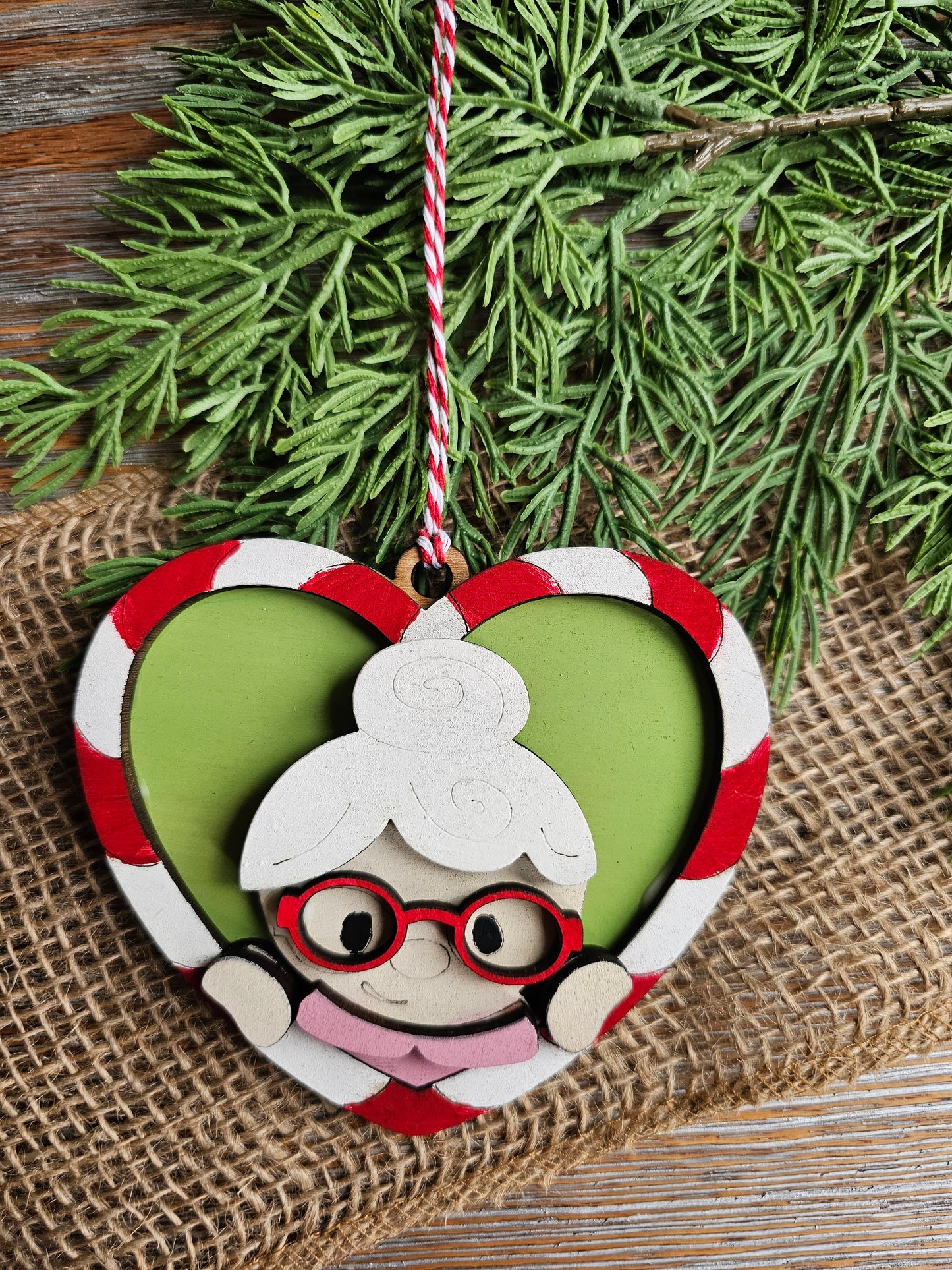 DIY Ornament Kit - Mrs. Claus Heart Ornament