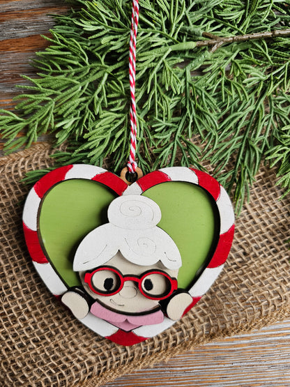 DIY Ornament Kit - Mrs. Claus Heart Ornament