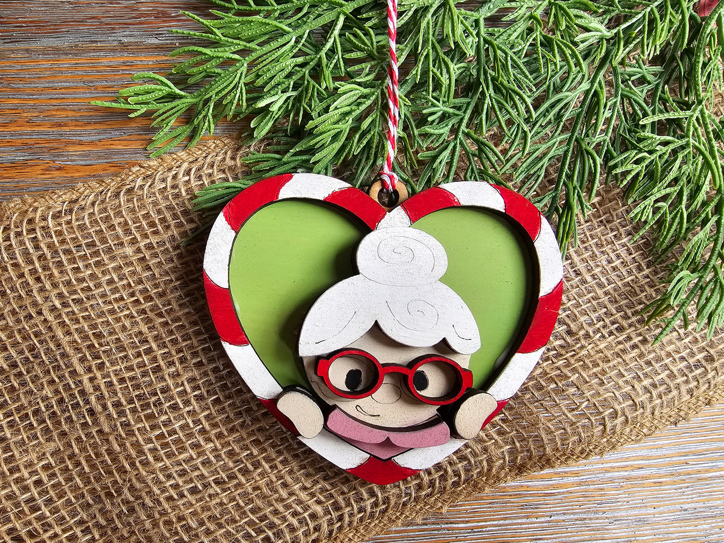 DIY Ornament Kit - Mrs. Claus Heart Ornament