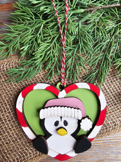 DIY Ornament Kit - Penguin Heart Ornament