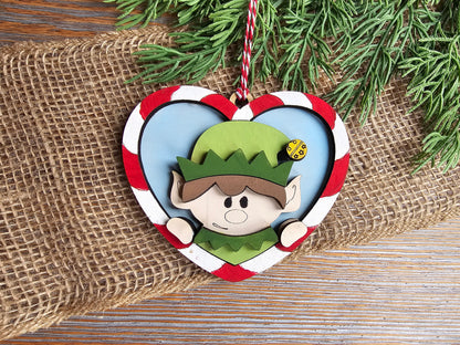 DIY Ornament Kit - Elf Heart Ornament