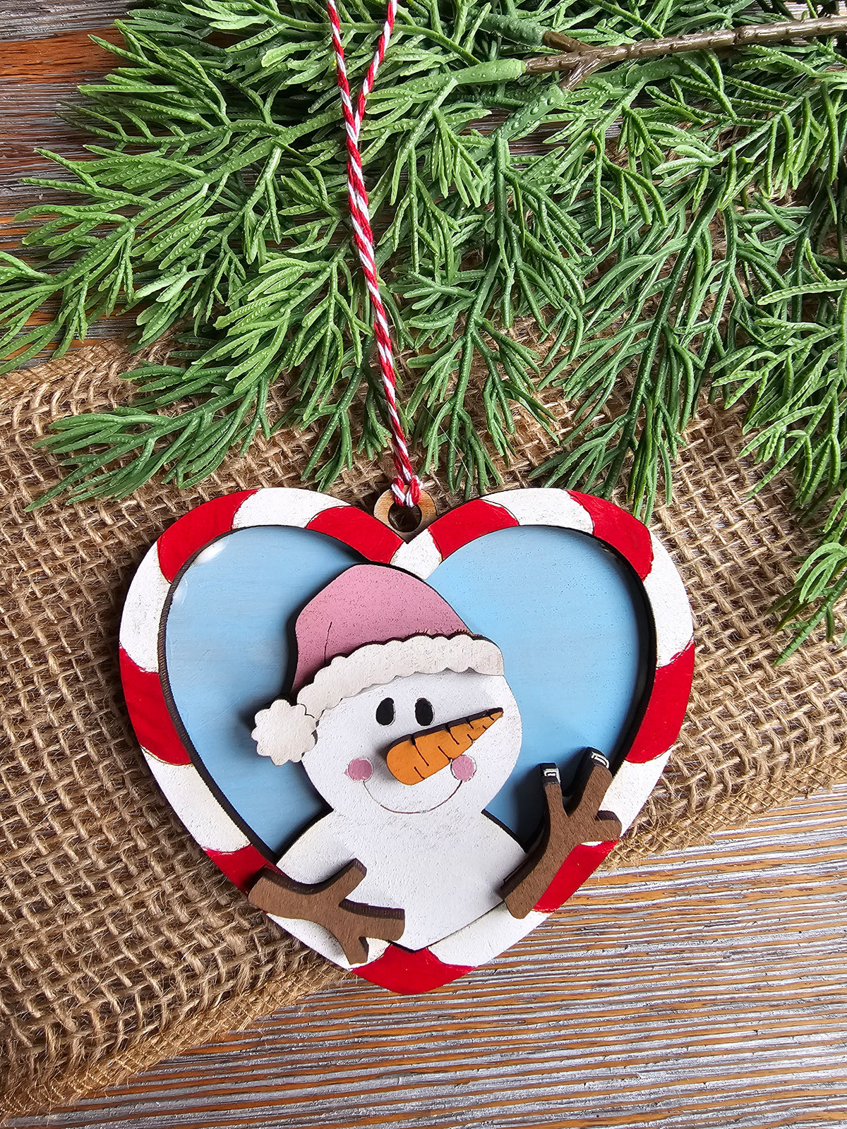 DIY Ornament Kit - Snowman Heart Ornament