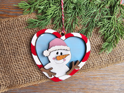 DIY Ornament Kit - Snowman Heart Ornament