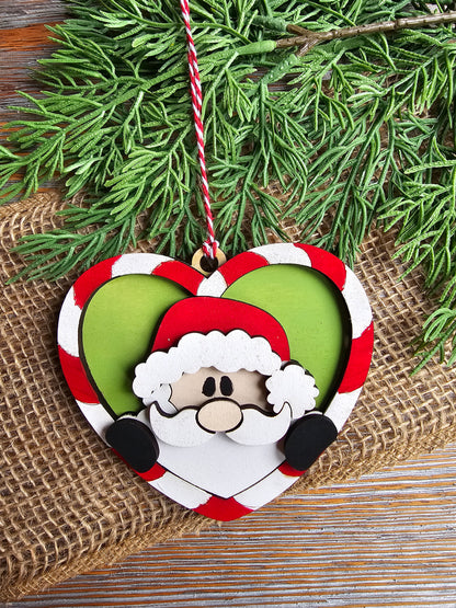DIY Ornament Kit - Santa Heart Ornament