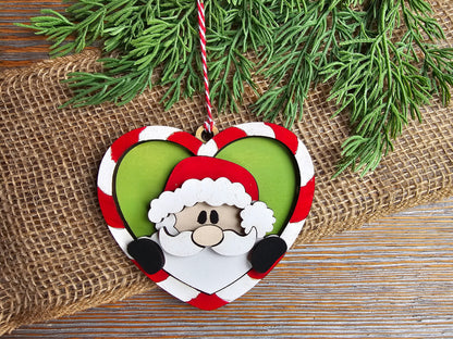 DIY Ornament Kit - Santa Heart Ornament