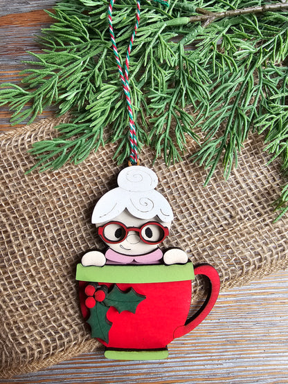 DIY Ornament Kit - Mrs. Claus Mug Ornament