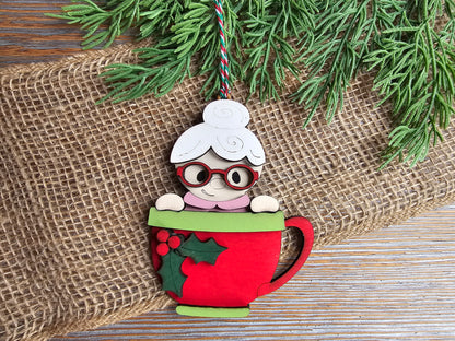 DIY Ornament Kit - Mrs. Claus Mug Ornament