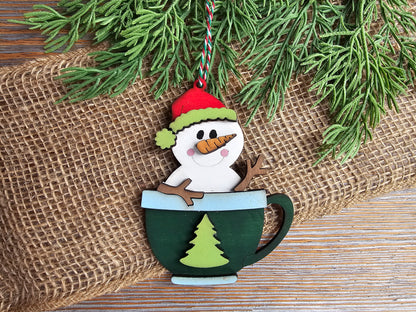 DIY Ornament Kit - Snowman Mug Ornament