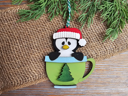 DIY Ornament Kit - Penguin Mug Ornament
