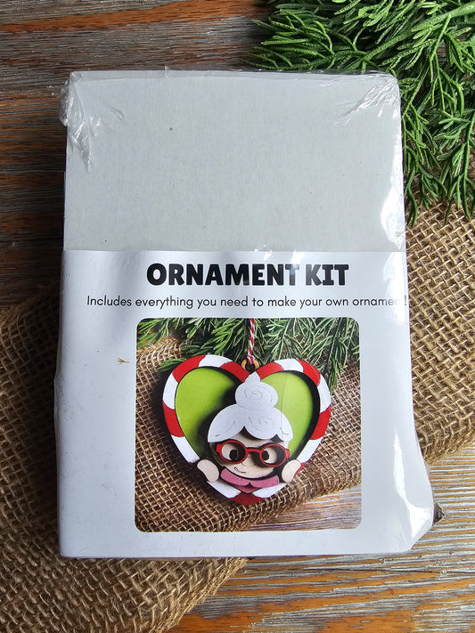 DIY Ornament Kit - Mrs. Claus Heart Ornament