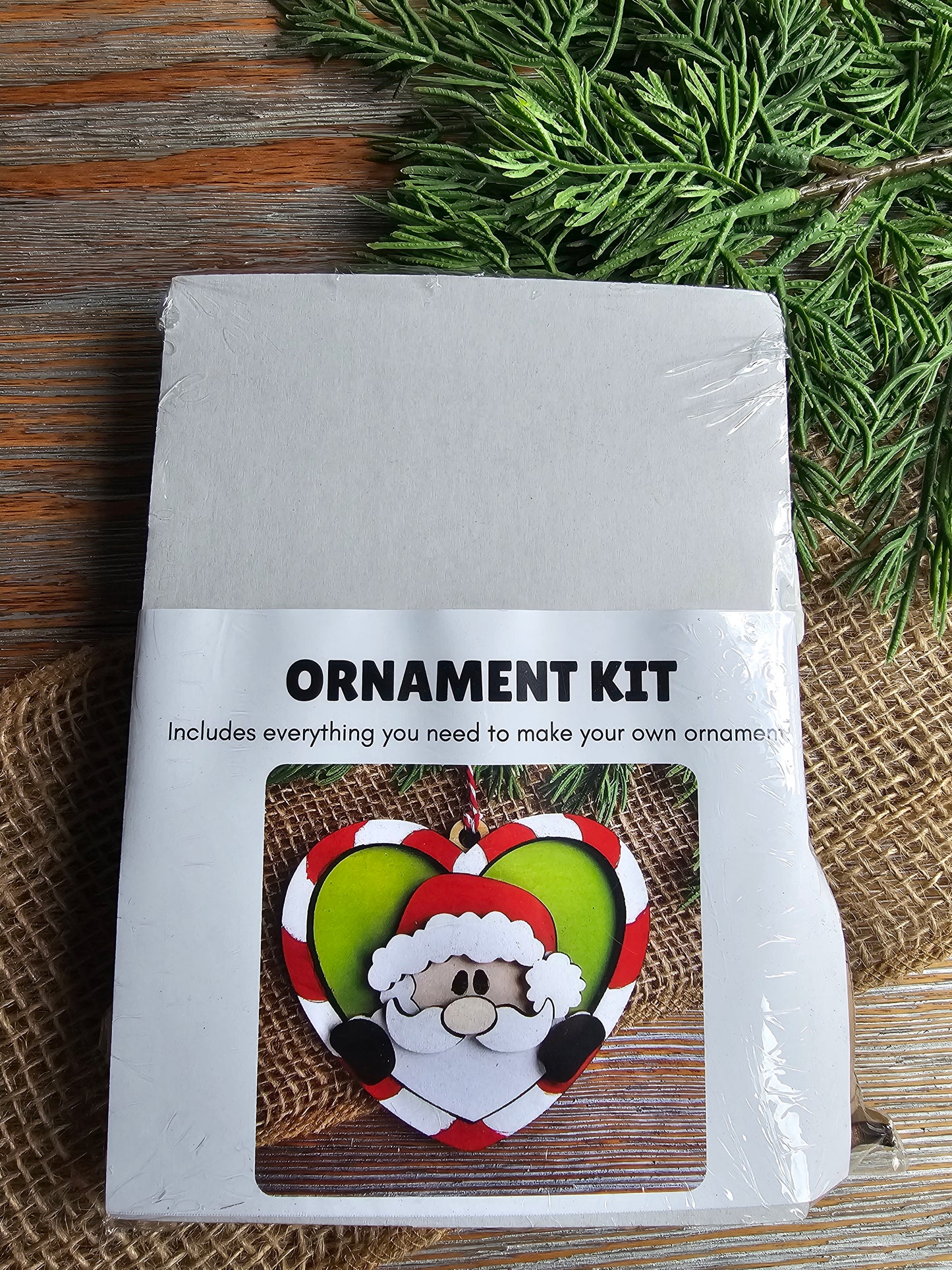 DIY Ornament Kit - Santa Heart Ornament