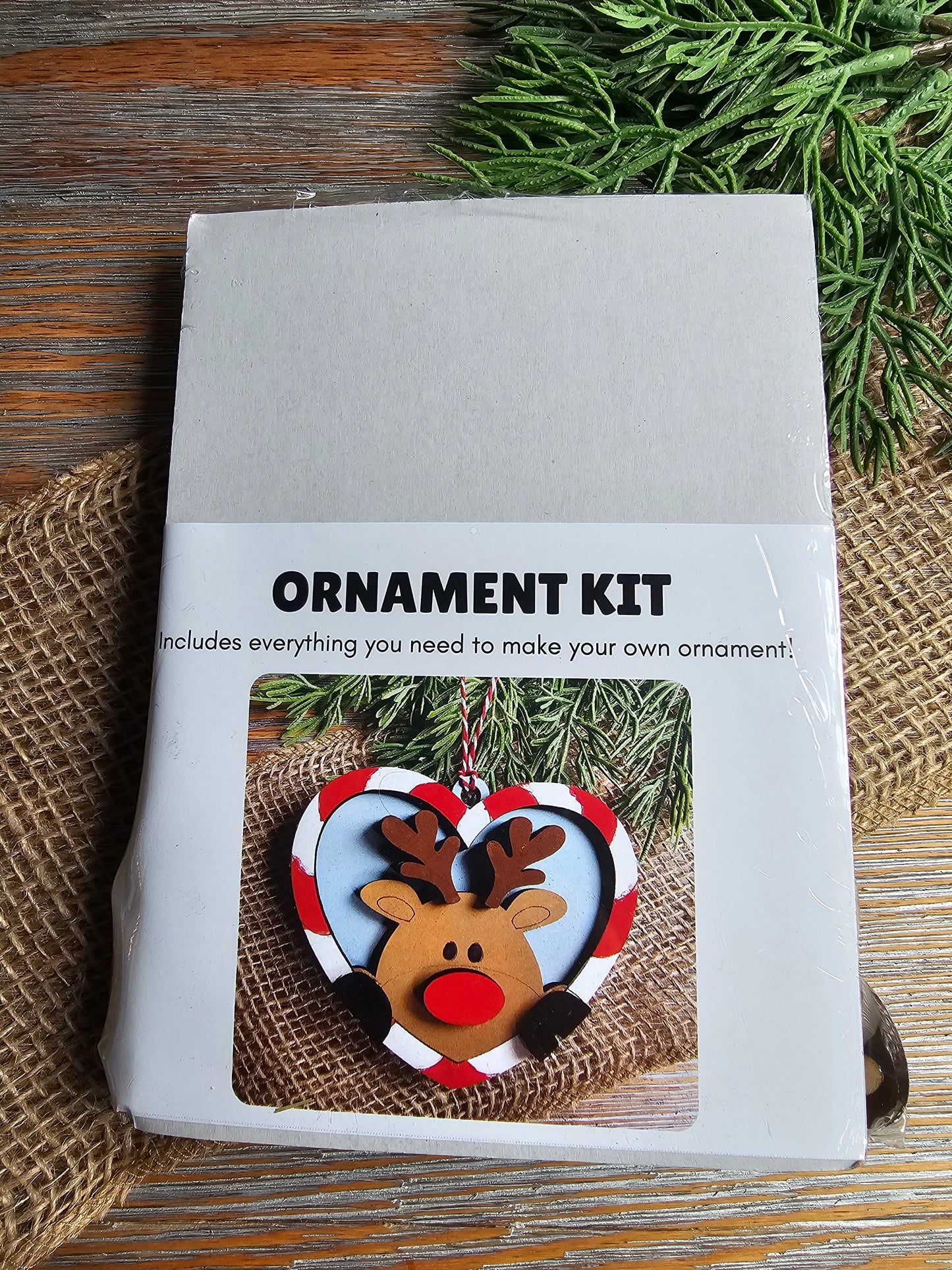 DIY Ornament Kit - Reindeer Heart Ornament