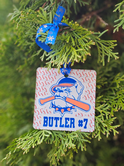 Hit Dogs Logo Ornament – Name & Number