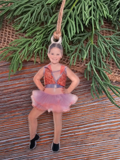 Personalized Cut-Out Photo Ornament – Custom Sports, Dance, Kids & More!