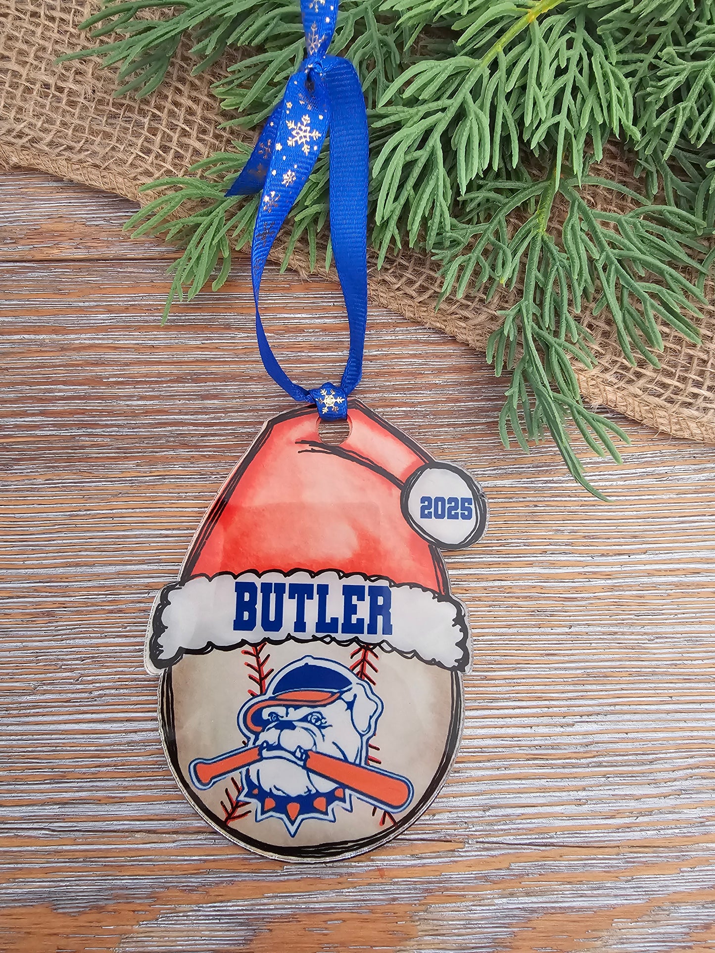 Santa Hat Hit Dogs Logo Ornament